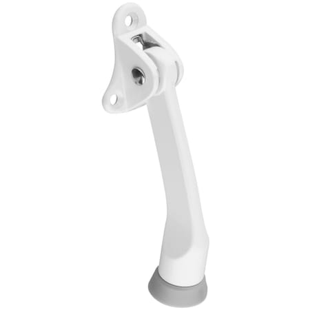 National Hardware National Hardware Zinc w/Rubber Tip White Kick-Down Door Holder Mounts to door N248-435